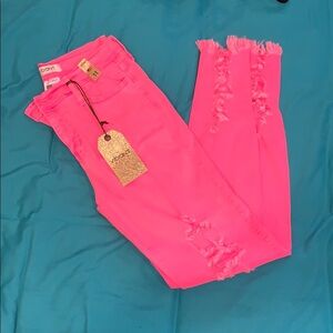 COPY - 11 hot pink distressed jeans